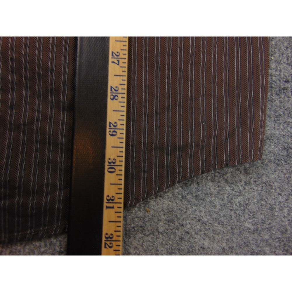 Zanella Shirt Mens 2XL Brown Striped Italy Luxury Business Casual Office Classic - Picture 5 of 9